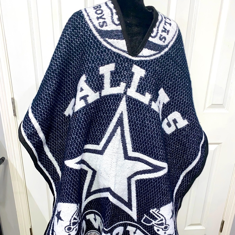 Dallas Cowboys Custom Made Thick & Heavy Winter Poncho Zarape